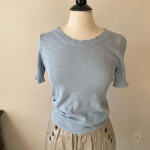 FINAL SALE $5 // J. CREW Lightweight Knit Cotton Sweater Short Sleeve